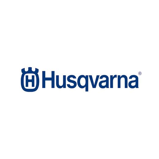 Logo Mähroboter Husqvarna auf weißem Hintergrund