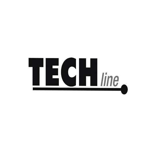Techline Logo schwarz auf weißem Hintergrund